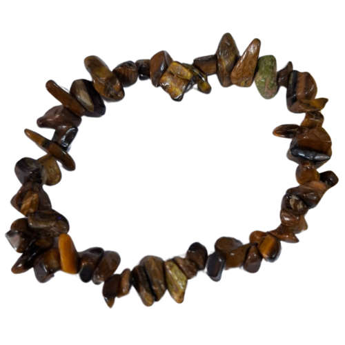 Tiger eye chip bracelet, stretchcord