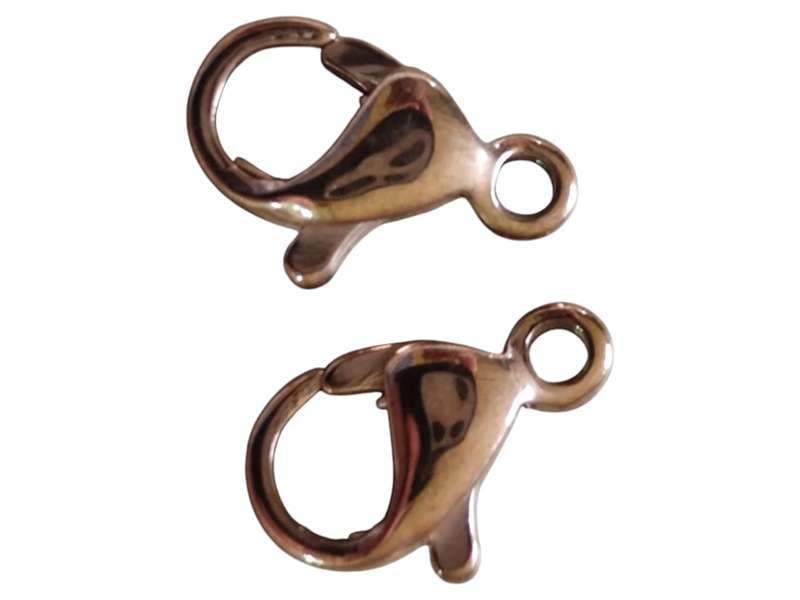 2 Pcs Stainless steel lobster clasp 9mm, Rose Gold