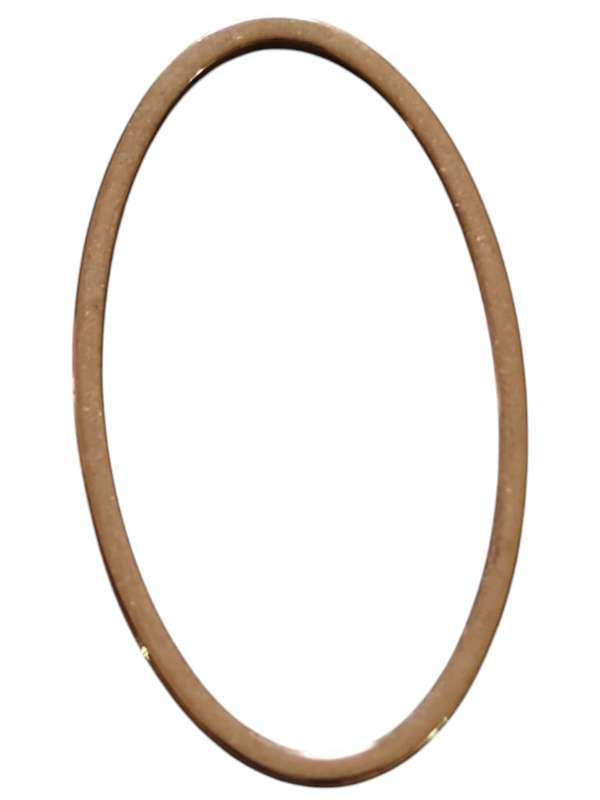 Oval shape pendant, Stainless Steel, rose gold 21mm