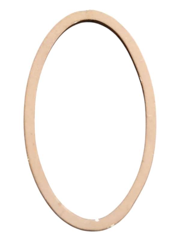 Oval shape pendant, Stainless Steel, rose gold 16mm