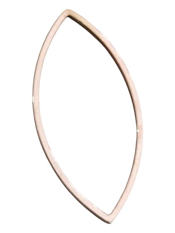 Horse eye shape pendant, Stainless Steel, rose gold 17mm
