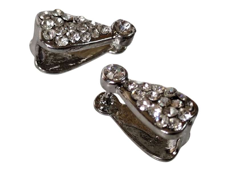 2 Pcs 14mm Bail with accent stones