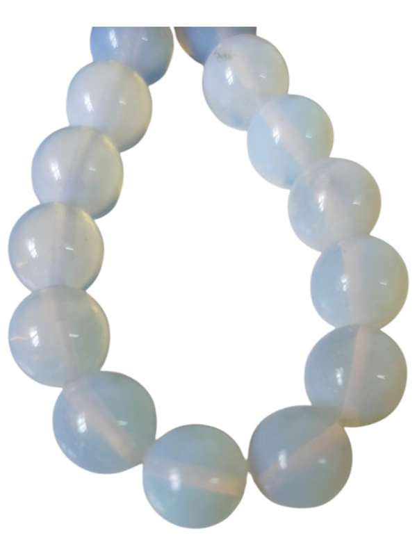 Opalite bead string, 12mm, round, 40cm