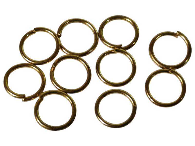 10 pcs  8x1mm jump ring, gold color
