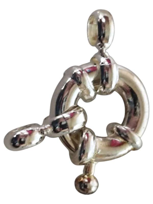 Silver colour signoretti clasp. 11mm. Nickel and lead free.