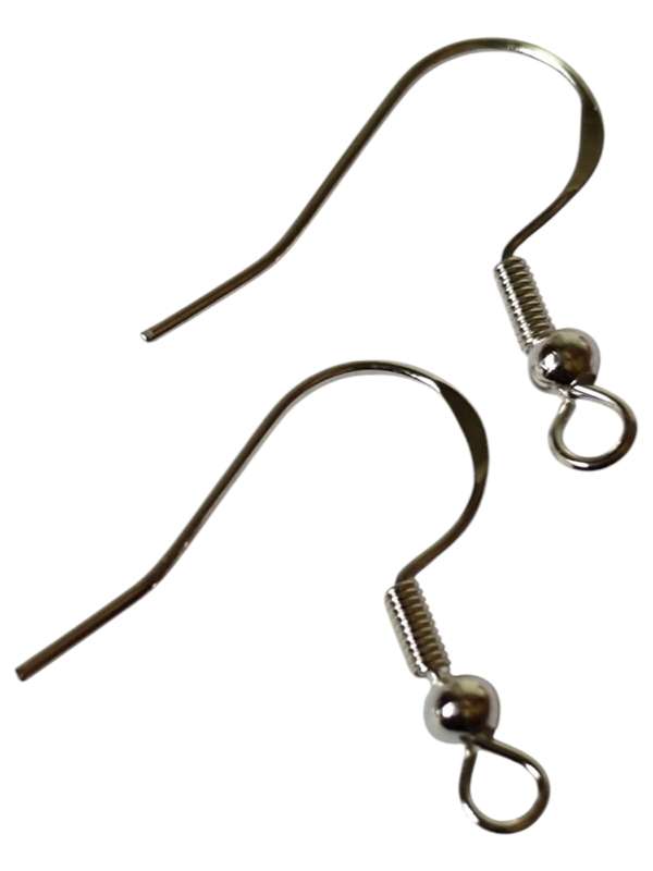 Shepherd hook pair in 925 silver, silver, 19mm