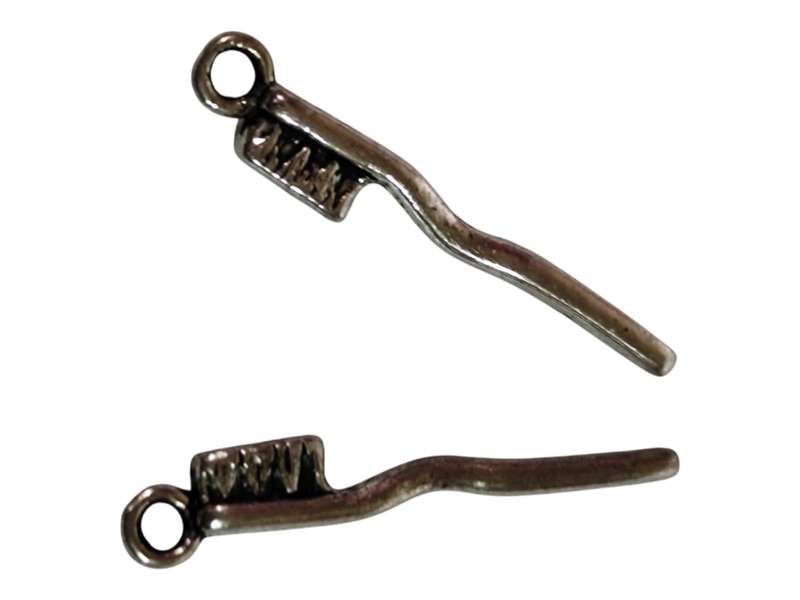 Toothbrush charm, 30mm, 2 pcs