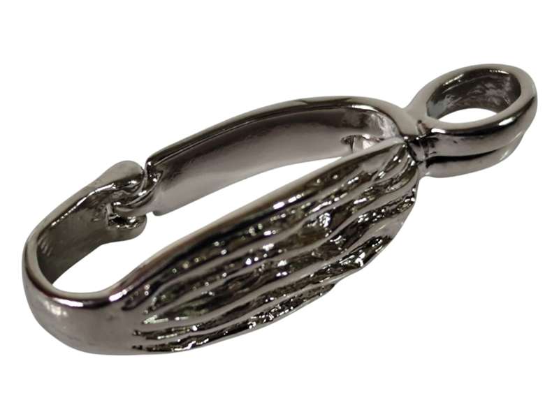 Donut-bail 30mm in nickel free metal, silver
