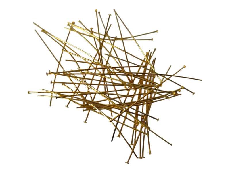50x headpins, 45mm, Gold