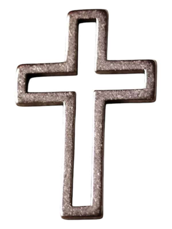 Cross pendant, Stainless Steel, rose gold 16mm