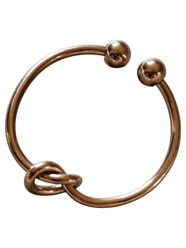 Rose gold color Stainless steel knot ring, adjustable