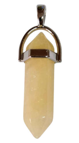 Aragonite point pendant, 41mm