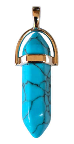 Blue Howlite point pendant, 41mm