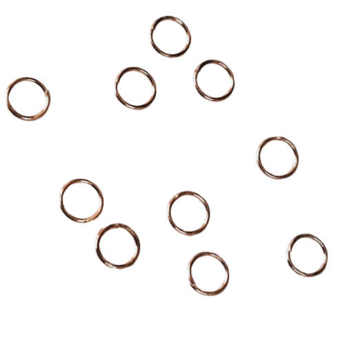 10 x Rose gold color Jumpring in stainless steel 0.6 x 2.5mm