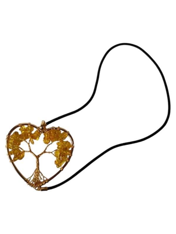 Heart Tree of life Citrine bookmark, elastic