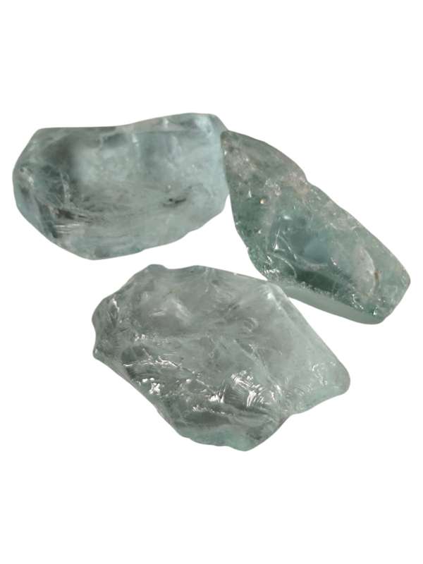 Aquamarine facet rough 3 pieces 17.8g