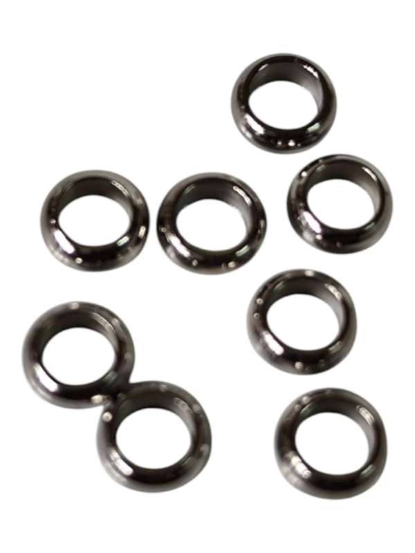 8 x Stainless steel bead spacer, 2.01mm x 4.95mm, Hole diameter 3.5mm