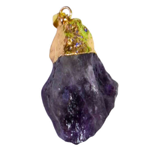 Amethyst pendant, rough chunk, 30-50mm
