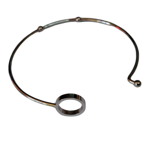 Stainless steel simplistic bangle, Band thickness 2mm, Diameter 6-7.1cm