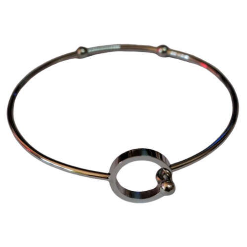Stainless steel simplistic bangle, Band thickness 2mm, Diameter 6-7.1cm