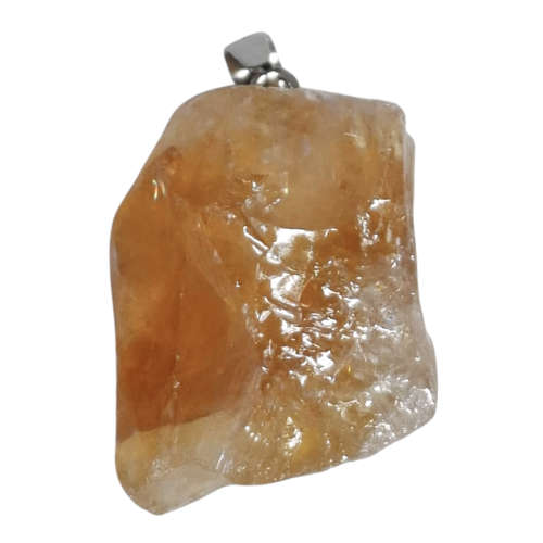 Citrine pendant, rough chunk, 30-50mm