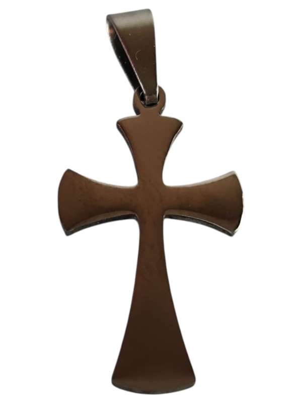 Medium size Cross Pendant, Stainless Steel, 1.4 x 3.1cm