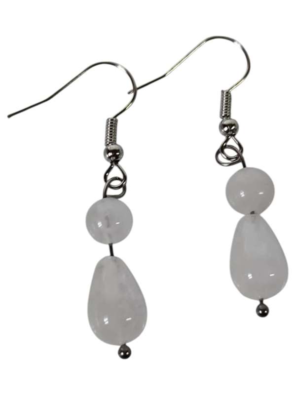 Drop earrings, Quartz, 44mm