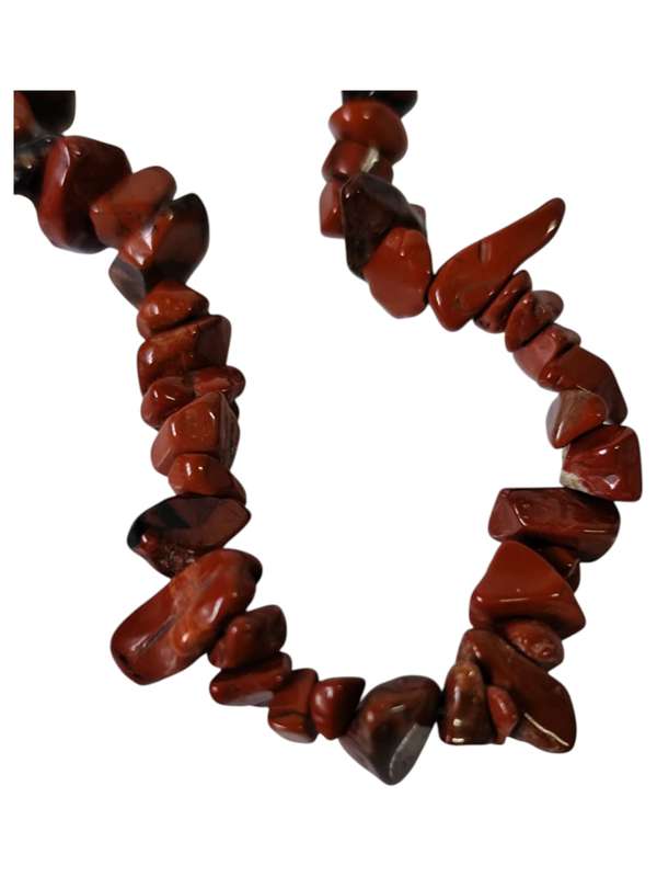 Red Jasper chip string, 80cm long, 4-12mm chips
