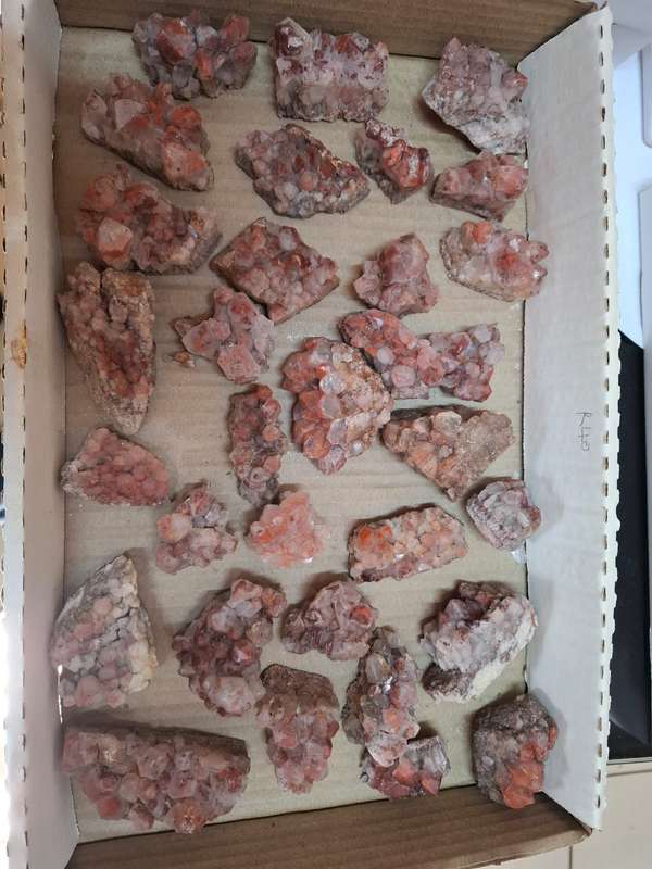 Hematoid Quartz cluster, Rosslyn, Pretoria 3-7.5cm