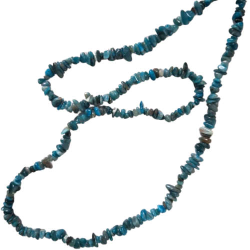 Apatite chip string, 80cm long, 4-12mm chips
