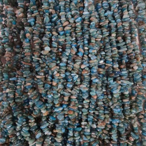 Apatite chip string, 80cm long, 4-12mm chips