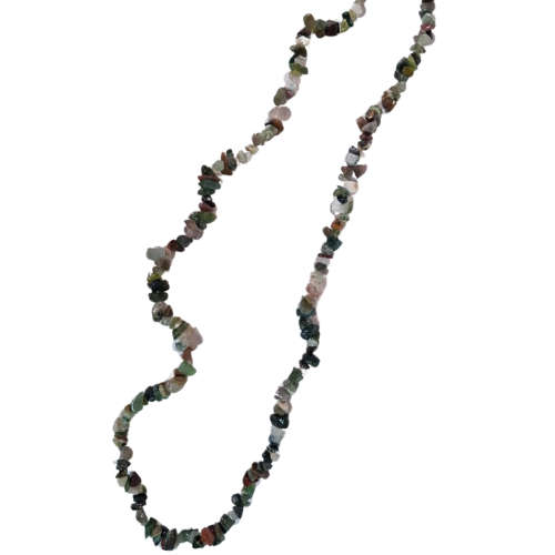 Indian agate chip string, 80cm long, 4-12mm chips