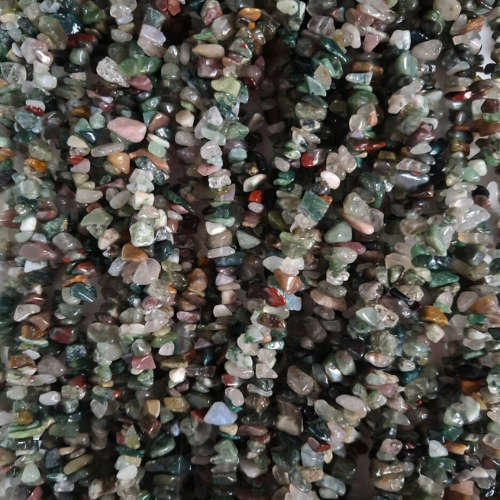 Indian agate chip string, 80cm long, 4-12mm chips