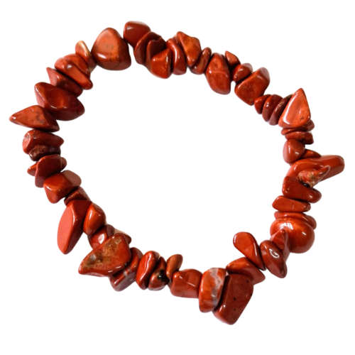 Red jasper bracelet, stretchcord
