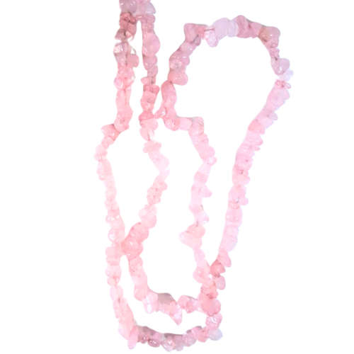 Rose Quartz Chip string, 80cm long, 4-10mm chips