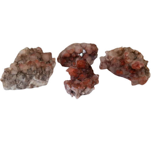 Hematoid Quartz cluster, Rosslyn, Pretoria 3-7.5cm