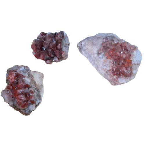Hematoid Quartz cluster, Rosslyn, Pretoria 7-12cm long
