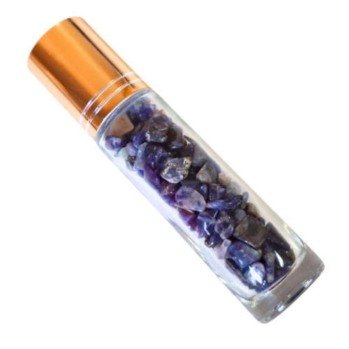 Roll-on bottle w chips, Sodalite, 10ml