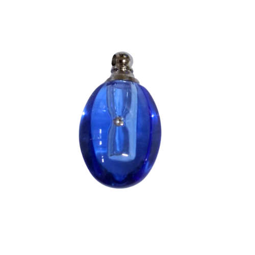 Glass vial pendant, Assorted, Oval, 22 x 14mm