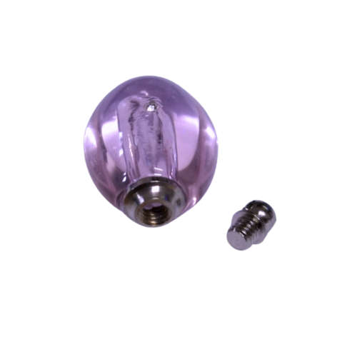 Glass vial pendant, Assorted, Oval, 22 x 14mm