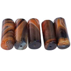 Agate tube Bead, 8 x 20mm, 1.8mm hole