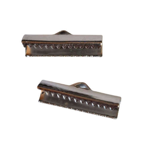 4 x Ribbon crimp, 20mm wide, Stainless steel