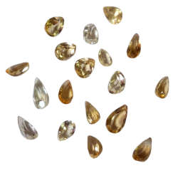 Assorted Citrine cut stones, Pear cut, 1-2.64ct