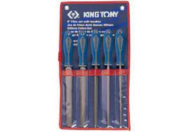 KING TONY FILE SET 2ND CUT 5 PCS 250mm | 1015GQ
