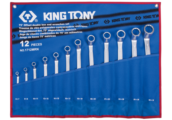 KING TONY  1712MRN 12 PC. 75° Offset Ring Wrench Set