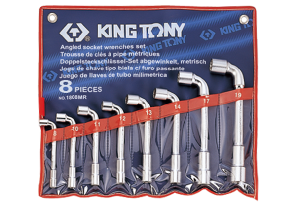 KING TONY  1808MR   8 PC. Angled Socket Wrench Set