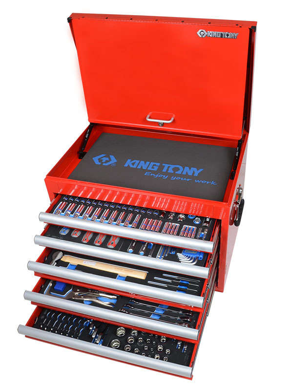 KING TONY TOOL CHEST COMBINATION SET METRIC & SAE 306pcs BLUE BOX