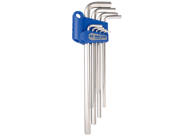 KING TONY ALLEN KEY EXTRA LONG 1/16 3/8 9PC | 20209SR02