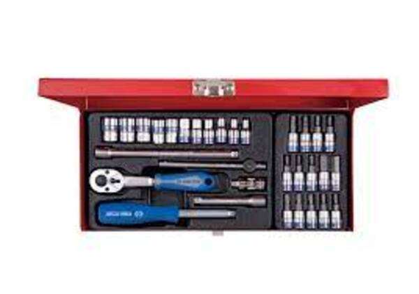 KING TONY 1/4 SOCKET SET 31PC WITH BITS 4 13MM 12P | 2031MR