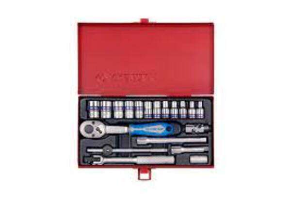 KING TONY SOCKET SET 1/4 METRIC 4 13MM 19PC 6P | 2521MR